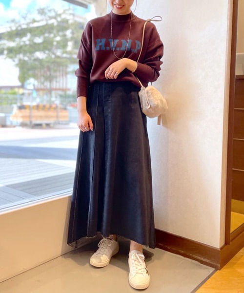 RIVE DROITE（リヴドロワ）の「気軽に遊び心を取り入れたい　H.V.N.Pロゴニット（ニット/セーター・レディース・ブラック/ブラウン・FREE）」の19枚目の写真