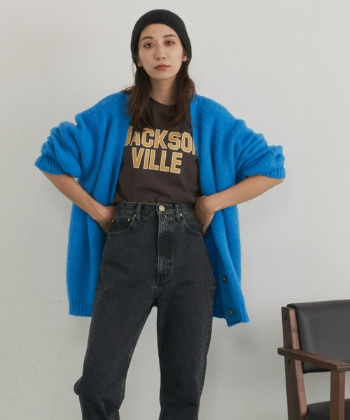 Auntie Rosa Holiday（アンティローザホリデー）の「モヘアライクカラーVネックカーディガン（カーディガン/ボレロ・レディース・ブラック/オレンジ/ブルー/グリーン/アイボリー/ピンク/ライトブルー/ライトグレー・FREE）」の16枚目の写真