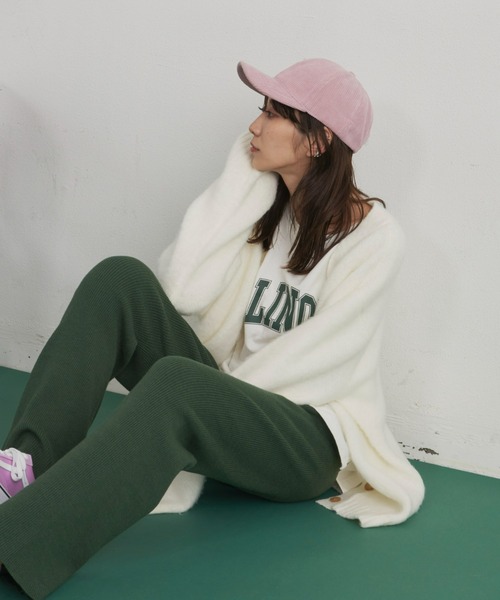 Auntie Rosa Holiday（アンティローザホリデー）の「モヘアライクカラーVネックカーディガン（カーディガン/ボレロ・レディース・ブラック/オレンジ/ブルー/グリーン/アイボリー/ピンク/ライトブルー/ライトグレー・FREE）」の14枚目の写真