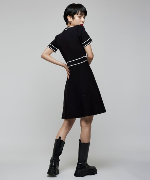 Narcissus(ナルシス)の「【Narcissus WEBSTORE 限定商品】ラインニットワンピース(ワンピース・レディース・ホワイト/ブラック・FREE)」の6枚目の写真