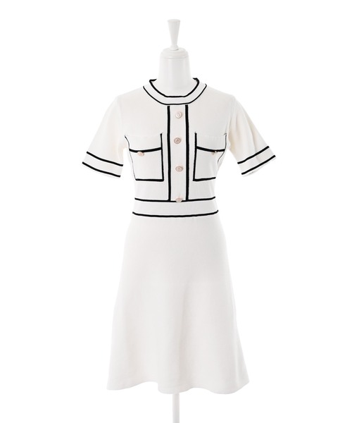 Narcissus(ナルシス)の「【Narcissus WEBSTORE 限定商品】ラインニットワンピース(ワンピース・レディース・ホワイト/ブラック・FREE)」の7枚目の写真