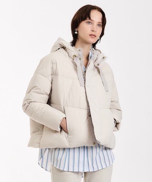 ESTNATION（エストネーション）の「6x1 COPENHAGEN / フードダウンジャケット（ダウンジャケット/コート・レディース・ブラック/オフホワイト・0）」の2枚目の写真