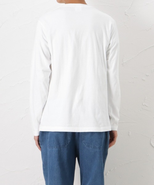 Champion(チャンピオン)の「Champion チャンピオン ワンポイント ロゴ刺繍 ロングスリーブTシャツ(Tシャツ/カットソー・メンズ・グレー/ネイビー/ホワイト/ブラック・L/M/XL)」の11枚目の写真