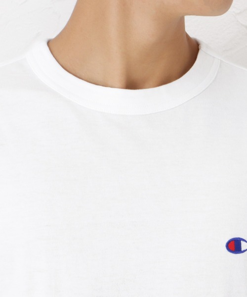 Champion(チャンピオン)の「Champion チャンピオン ワンポイント ロゴ刺繍 ロングスリーブTシャツ(Tシャツ/カットソー・メンズ・グレー/ネイビー/ホワイト/ブラック・L/M/XL)」の12枚目の写真