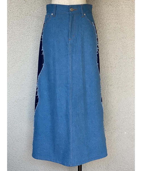 PAMEO POSE（パメオポーズ）の「Waves Denim Skirt（デニムスカート・レディース・ブラック/インディゴブルー・SMALL/MEDIUM）」の9枚目の写真