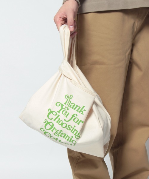 DEDICATED.（デディケイテッド）の「MARKET Tote bag Thank You（トートバッグ・メンズ・オフホワイト/ブラック・FREE）」の5枚目の写真