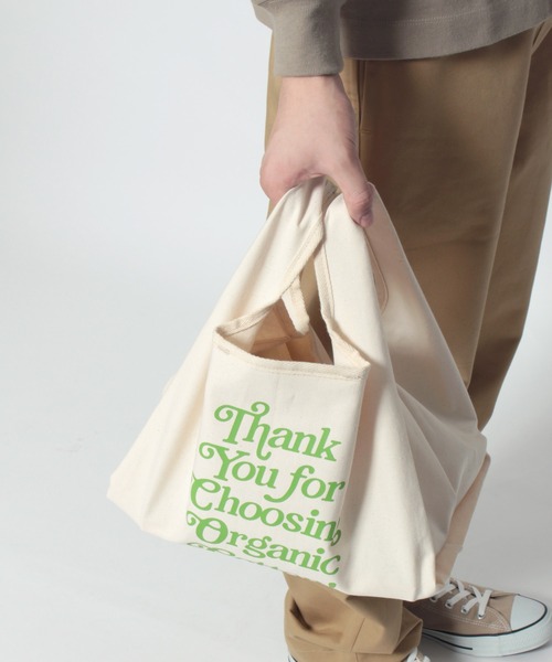 DEDICATED.（デディケイテッド）の「MARKET Tote bag Thank You（トートバッグ・メンズ・オフホワイト/ブラック・FREE）」の4枚目の写真