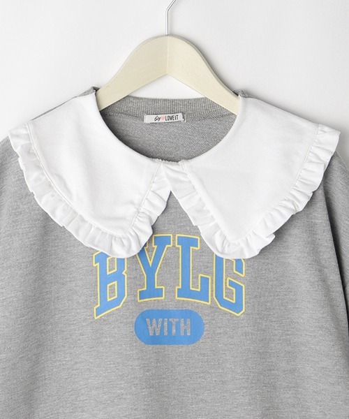 by LOVEiT(バイラビット)の「2WAYカレッジトレーナー(スウェット・キッズ・グレー/ラベンダー/チャコール/グリーン・140cm/150cm/160cm/120cm/130cm)」の9枚目の写真