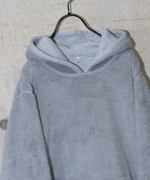 JOHN'S CLOSET（ジョンズクローゼット）の「【40G】リバーシブルボアパーカー（パーカー・メンズ・チャコールグレー/ブラック/杢グレー/グリーン系その他/グレイッシュベージュ・MEDIUM/LARGE）」の8枚目の写真