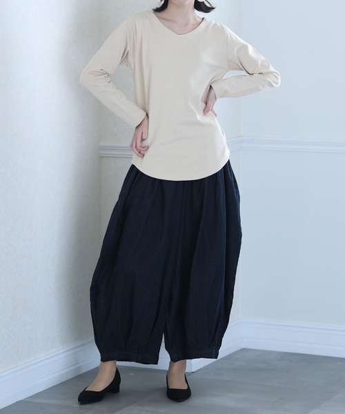 キュロットデニムパンツ（デニムパンツ）｜ElegChic（エレグシック）