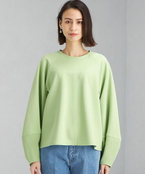 green label relaxing(グリーンレーベルリラクシング)の「ポンチ コクーン スリーブ プルオーバー カットソー(Tシャツ/カットソー・レディース・ベージュ/オフホワイト/ライム・FREE)」の13枚目の写真