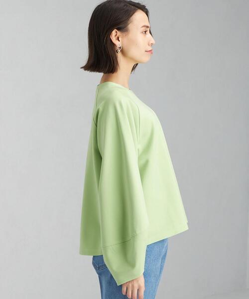 green label relaxing(グリーンレーベルリラクシング)の「ポンチ コクーン スリーブ プルオーバー カットソー(Tシャツ/カットソー・レディース・ベージュ/オフホワイト/ライム・FREE)」の14枚目の写真