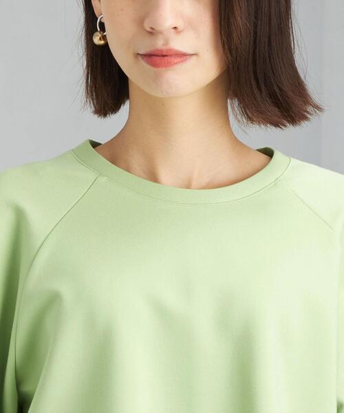 green label relaxing(グリーンレーベルリラクシング)の「ポンチ コクーン スリーブ プルオーバー カットソー(Tシャツ/カットソー・レディース・ベージュ/オフホワイト/ライム・FREE)」の16枚目の写真