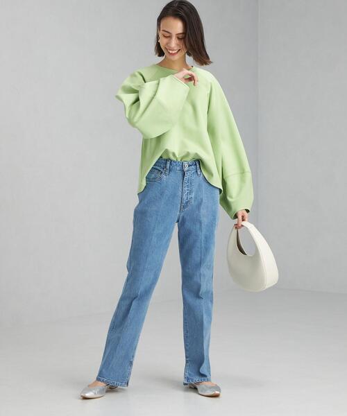 green label relaxing(グリーンレーベルリラクシング)の「ポンチ コクーン スリーブ プルオーバー カットソー(Tシャツ/カットソー・レディース・ベージュ/オフホワイト/ライム・FREE)」の20枚目の写真