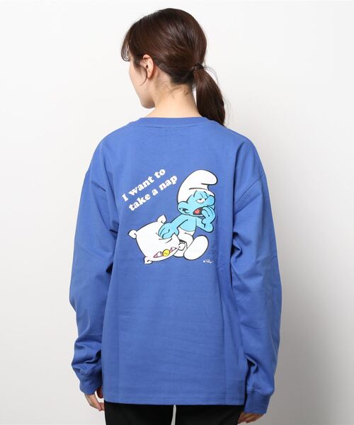 MARUKAWA（マルカワ）の「The Smurf/スマーフ キャラクターバックプリント ロンT（Tシャツ/カットソー・レディース・ホワイト/ブラック/ロイヤルブルー・M/L）」の21枚目の写真