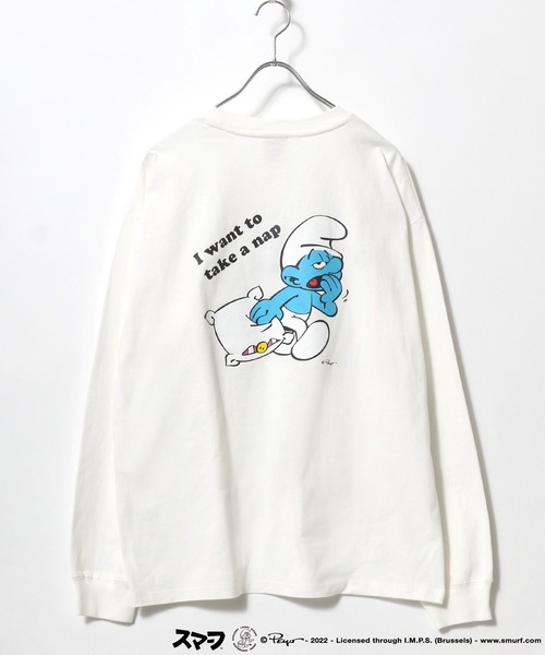 MARUKAWA（マルカワ）の「The Smurf/スマーフ キャラクターバックプリント ロンT（Tシャツ/カットソー・レディース・ホワイト/ブラック/ロイヤルブルー・M/L）」の19枚目の写真