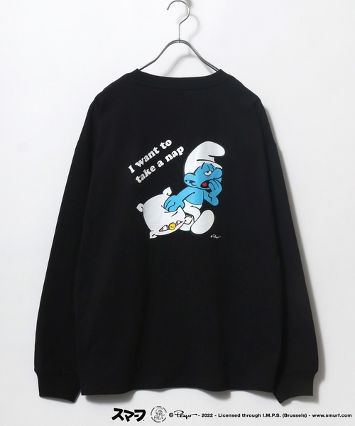 MARUKAWA（マルカワ）の「The Smurf/スマーフ キャラクターバックプリント ロンT（Tシャツ/カットソー・レディース・ホワイト/ブラック/ロイヤルブルー・M/L）」の6枚目の写真