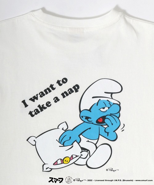 MARUKAWA（マルカワ）の「The Smurf/スマーフ キャラクターバックプリント ロンT（Tシャツ/カットソー・レディース・ホワイト/ブラック/ロイヤルブルー・M/L）」の18枚目の写真