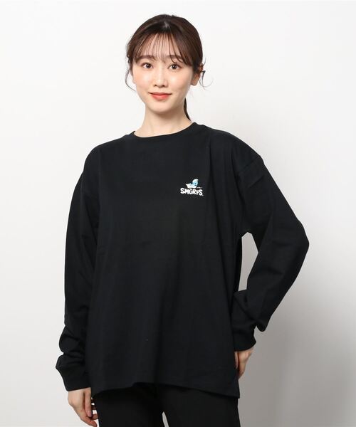 MARUKAWA（マルカワ）の「The Smurf/スマーフ キャラクターバックプリント ロンT（Tシャツ/カットソー・レディース・ホワイト/ブラック/ロイヤルブルー・M/L）」の7枚目の写真