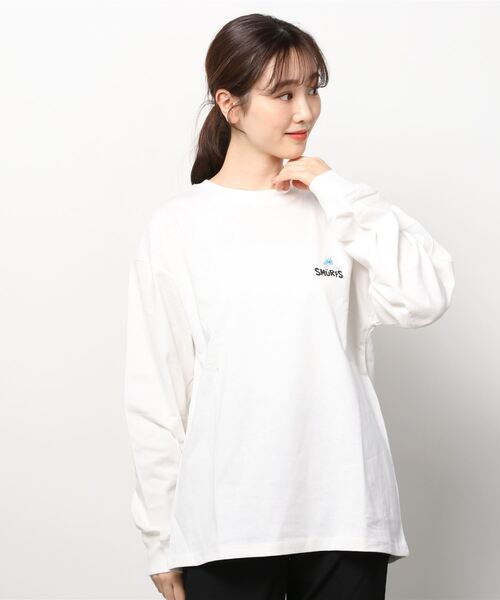 MARUKAWA（マルカワ）の「The Smurf/スマーフ キャラクターバックプリント ロンT（Tシャツ/カットソー・レディース・ホワイト/ブラック/ロイヤルブルー・M/L）」の9枚目の写真