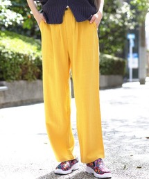 ウォッシャブルレーヨン麻パンツ