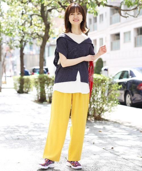 チチカカ（チチカカ）の「ウォッシャブルレーヨン麻パンツ（その他パンツ・レディース・イエロー/パープル/グリーン・FREE）」の6枚目の写真