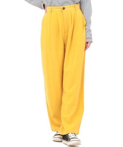 チチカカ（チチカカ）の「ウォッシャブルレーヨン麻パンツ（その他パンツ・レディース・イエロー/パープル/グリーン・FREE）」の9枚目の写真