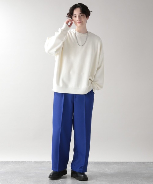 RAGEBLUE（レイジブルー）の「ワイドスリーブ／ビッグニットクルー/262837（ニット/セーター・メンズ・ホワイト/イエロー/オレンジ/ブルー/ライトグリーン・MEDIUM/LARGE）」の16枚目の写真