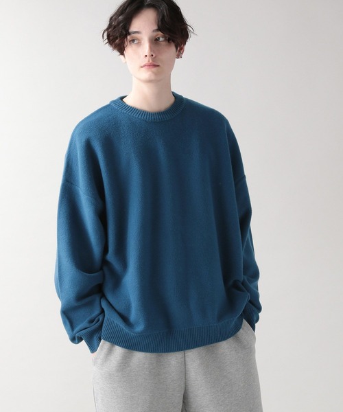 RAGEBLUE（レイジブルー）の「ワイドスリーブ／ビッグニットクルー/262837（ニット/セーター・メンズ・ホワイト/イエロー/オレンジ/ブルー/ライトグリーン・MEDIUM/LARGE）」の11枚目の写真