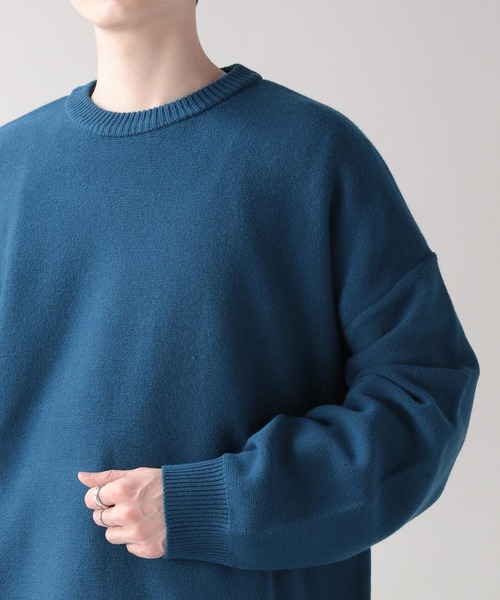 RAGEBLUE（レイジブルー）の「ワイドスリーブ／ビッグニットクルー/262837（ニット/セーター・メンズ・ホワイト/イエロー/オレンジ/ブルー/ライトグリーン・MEDIUM/LARGE）」の8枚目の写真