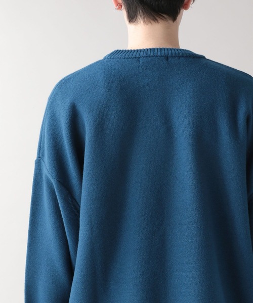 RAGEBLUE（レイジブルー）の「ワイドスリーブ／ビッグニットクルー/262837（ニット/セーター・メンズ・ホワイト/イエロー/オレンジ/ブルー/ライトグリーン・MEDIUM/LARGE）」の12枚目の写真