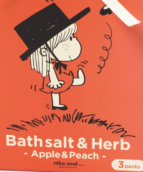 niko and...（ニコアンド）の「【水森亜土】コラボ バスソルト(入浴剤)/内容量30g×3包（入浴剤・バスケア・レディース・ブルー/オレンジ・0）」の16枚目の写真