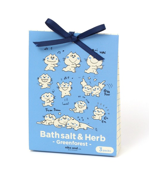 niko and...（ニコアンド）の「【水森亜土】コラボ バスソルト(入浴剤)/内容量30g×3包（入浴剤・バスケア・レディース・ブルー/オレンジ・0）」の3枚目の写真