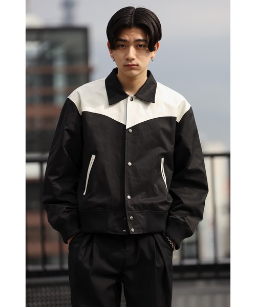 CREARE -LINO-（クレアーレリノ）の「ウエスタン切替 スタジャン（スタジャン・メンズ・ホワイト/ブラック・M/L）」の2枚目の写真