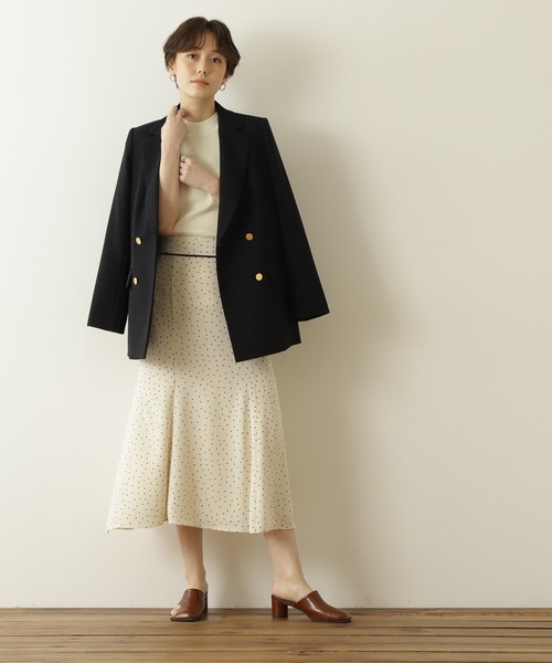 N.（N. Natural Beauty Basic）（エヌエヌナチュラルビューティーベーシック）の「【追加生産】【S Size Line】◆テーラードダブルジャケット（テーラードジャケット・レディース・オフホワイト/ネイビー・SMALL/MEDIUM）」の14枚目の写真