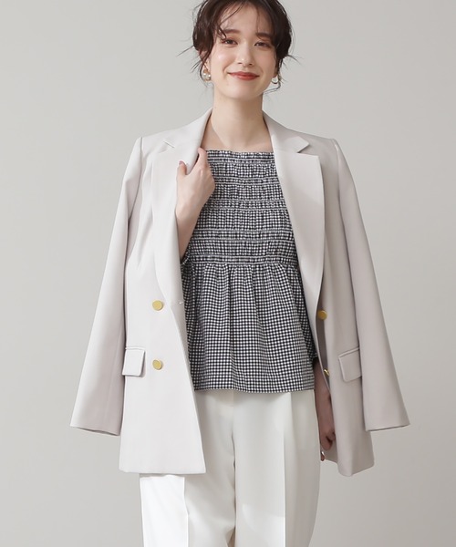 N.（N. Natural Beauty Basic）（エヌエヌナチュラルビューティーベーシック）の「【追加生産】【S Size Line】◆テーラードダブルジャケット（テーラードジャケット・レディース・オフホワイト/ネイビー・SMALL/MEDIUM）」の13枚目の写真