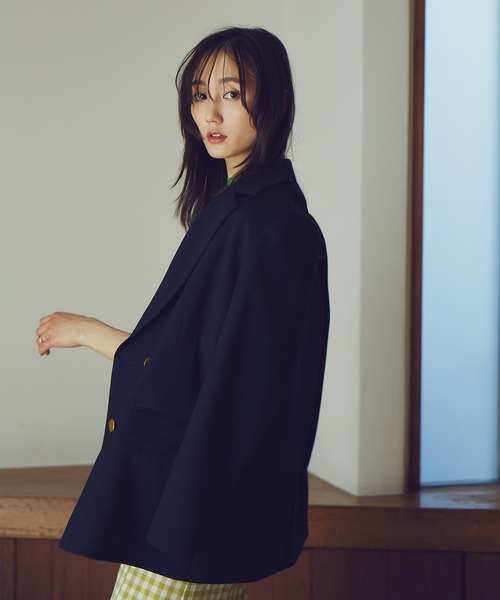 N.（N. Natural Beauty Basic）（エヌエヌナチュラルビューティーベーシック）の「【追加生産】【S Size Line】◆テーラードダブルジャケット（テーラードジャケット・レディース・オフホワイト/ネイビー・SMALL/MEDIUM）」の22枚目の写真