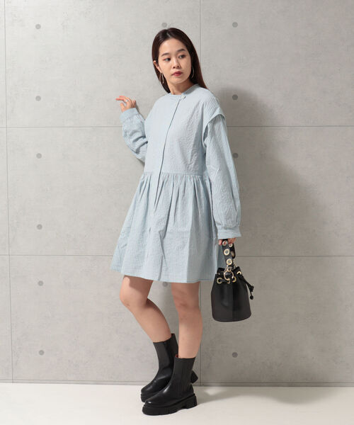 andrea cardone（アンドレアカルドネ）の「【andrea cardone/アンドレアカルドネ】ハトメハンドル レザーキンチャクバッグ（ショルダーバッグ・レディース・イエロー/ブラック・FREE）」の13枚目の写真