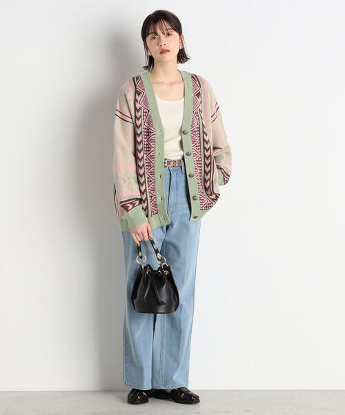 andrea cardone（アンドレアカルドネ）の「【andrea cardone/アンドレアカルドネ】ハトメハンドル レザーキンチャクバッグ（ショルダーバッグ・レディース・イエロー/ブラック・FREE）」の17枚目の写真