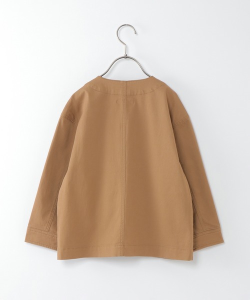 ikka(イッカ)の「【キッズ】ノーカラーワークジャケット(110~160cm)(ノーカラージャケット・キッズ・ベージュ・160/110/120/130/140/150)」の3枚目の写真