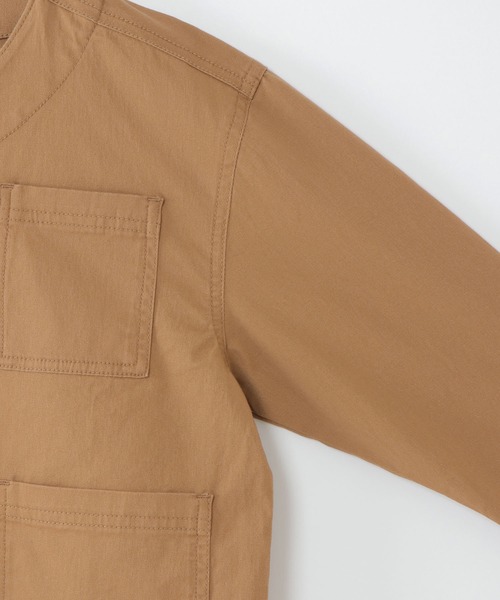 ikka(イッカ)の「【キッズ】ノーカラーワークジャケット(110~160cm)(ノーカラージャケット・キッズ・ベージュ・160/110/120/130/140/150)」の9枚目の写真