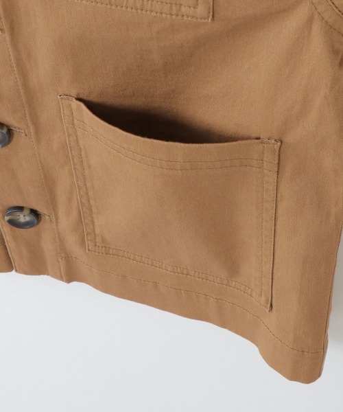 ikka(イッカ)の「【キッズ】ノーカラーワークジャケット(110~160cm)(ノーカラージャケット・キッズ・ベージュ・160/110/120/130/140/150)」の11枚目の写真