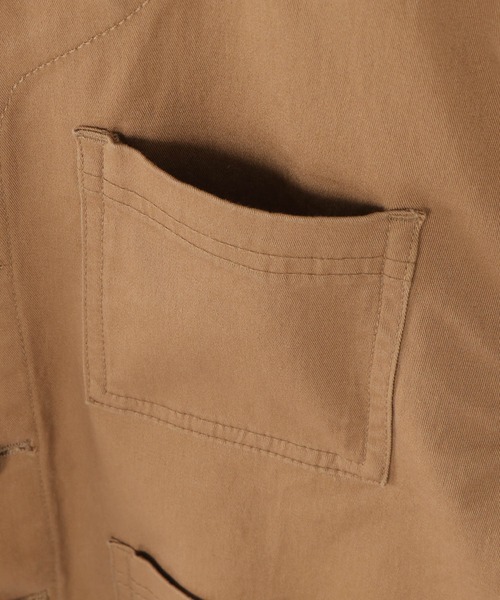 ikka(イッカ)の「【キッズ】ノーカラーワークジャケット(110~160cm)(ノーカラージャケット・キッズ・ベージュ・160/110/120/130/140/150)」の4枚目の写真
