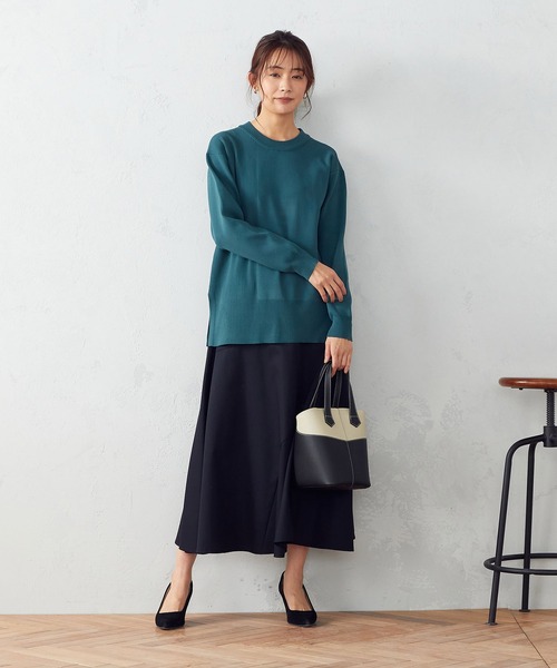 COMME CA ISM(コムサイズム)の「切替ギャザー フレアスカート(スカート・レディース・ベージュ/ネイビー/オレンジ・SMALL/MEDIUM/LARGE)」の7枚目の写真
