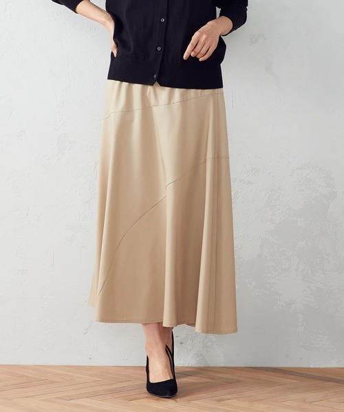 COMME CA ISM(コムサイズム)の「切替ギャザー フレアスカート(スカート・レディース・ベージュ/ネイビー/オレンジ・SMALL/MEDIUM/LARGE)」の9枚目の写真