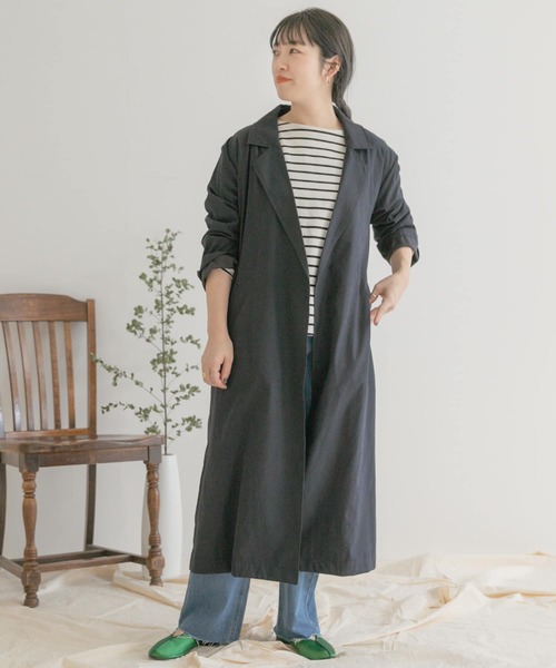 ITEMS URBANRESEARCH(アイテムズ アーバンリサーチ)の「バスクボーダーロングTシャツ(Tシャツ/カットソー・レディース・パープル/グリーン/ブラック・FREE)」の18枚目の写真