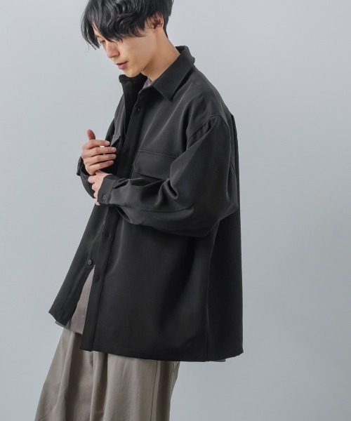 improves(インプローブス)の「【improves】ナチュラルストレッチ シャツジャケット セットアップ対応(セットアップ・メンズ・ブラック/ブラウン/グリーン/クリーム・MEDIUM/LARGE)」の19枚目の写真