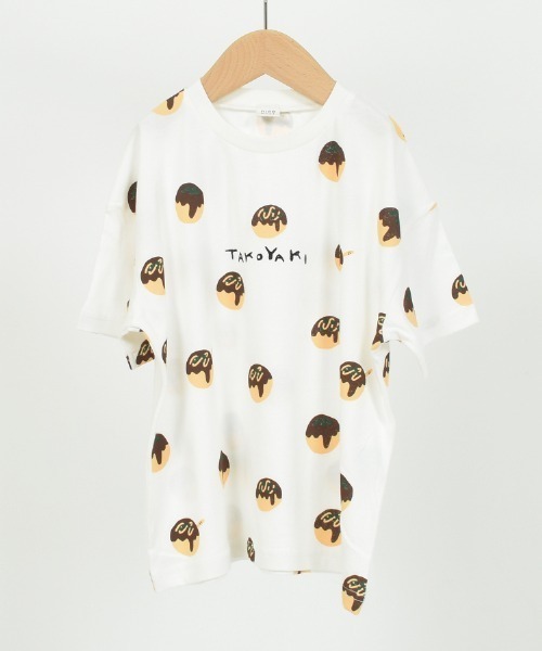 nicohrat（ニコフラート）の「nicohrat/ニコフラート たこやきＴシャツ（Tシャツ/カットソー・キッズ・グリーン/オフホワイト/イエロー・140cm/110cm/130cm/120cm/100cm/90cm）」の6枚目の写真