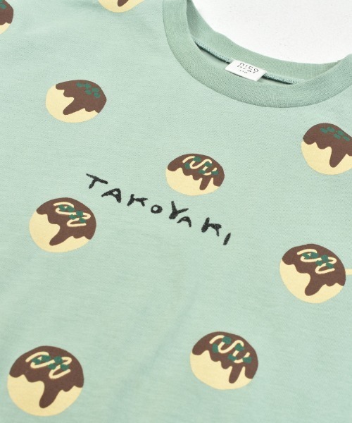 nicohrat（ニコフラート）の「nicohrat/ニコフラート たこやきＴシャツ（Tシャツ/カットソー・キッズ・グリーン/オフホワイト/イエロー・140cm/110cm/130cm/120cm/100cm/90cm）」の12枚目の写真