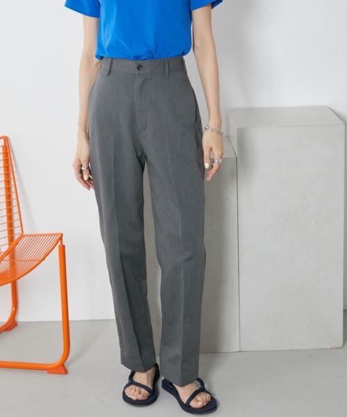 Auntie Rosa Holiday(アンティローザホリデー)の「【骨格ナチュラル】TCツイルハイウエストチノ(チノパンツ・レディース・ネイビー/カーキ/ベージュ/ダークグレー・マルチサイズ)」の5枚目の写真